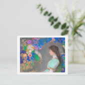 Portret van Violette Heymann, Redon Briefkaart (Staand voorkant)