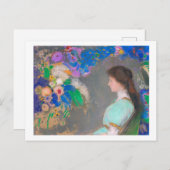 Portret van Violette Heymann, Redon Briefkaart (Voorkant / Achterkant)