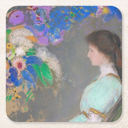 Portret van Violette Heymann, Redon Kartonnen Onderzetters (Voorkant)