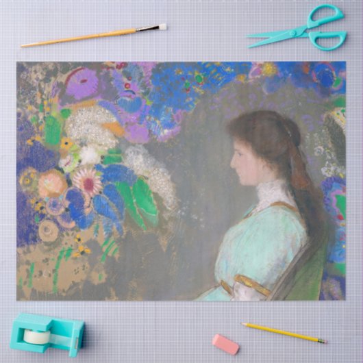 Portret van Violette Heymann, Redon Tissuepapier (Craft)