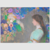 Portret van Violette Heymann, Redon Tissuepapier (Voorkant)