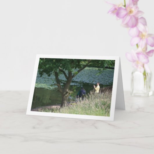 Portret van vissen met opa kaart (Orchidee)