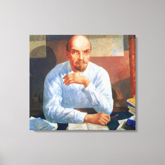 Portret van Vladimir Ilyich Lenin, 1934 Canvas Afdruk (Voorkant)