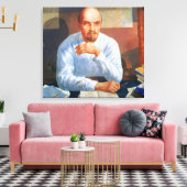 Portret van Vladimir Ilyich Lenin, 1934 Canvas Afdruk (Insitu (Woonkamer))