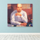 Portret van Vladimir Lenin (leider van de USSR) Canvas Afdruk (Insitu (Houten vloer))