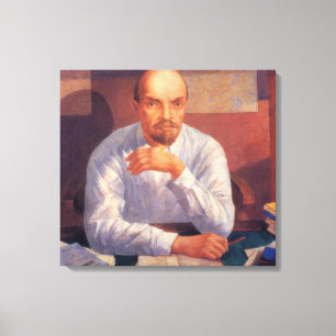 Portret van Vladimir Lenin (leider van de USSR) Canvas Afdruk