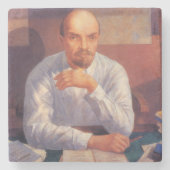 Portret van Vladimir Lenin Stenen Onderzetter (Voorkant)