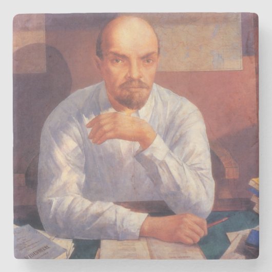 Portret van Vladimir Lenin Stenen Onderzetter (Voorkant)