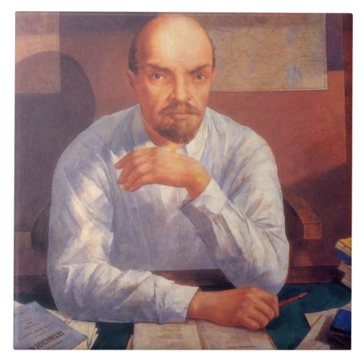 Portret van Vladimir Lenin Tegeltje (Voorkant)