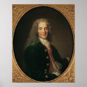 Portret van Voltaire na 1718 Poster