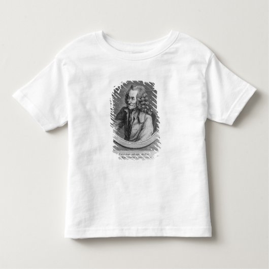 Portret van Voltaire van een tekening Kinder Shirts (Voorkant)