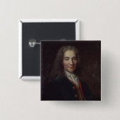 Portret van Voltaire Vierkante Button 5,1 Cm (Voorkant /achterkant)