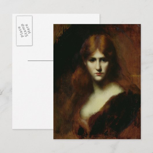 Portret van vrouw 2 briefkaart (Voorkant / Achterkant)