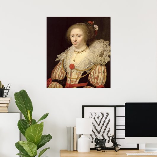 Portret van vrouw 2 poster (Thuiskantoor)