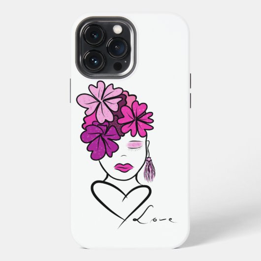 Portret van vrouw iPhone hoesje (Achterkant)