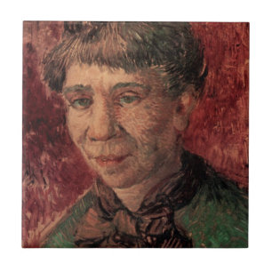 Portret van vrouw Madame Tanguy, Vincent van Gogh Tegeltje