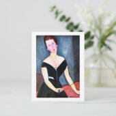 Portret van Vrouw, Modigliani Briefkaart (Staand voorkant)