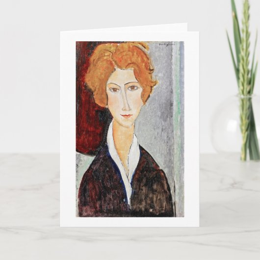 Portret van Vrouw, Modigliani Kaart (Voorkant)