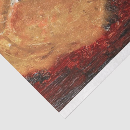 Portret van Vrouw, Modigliani Tissuepapier (Detail)