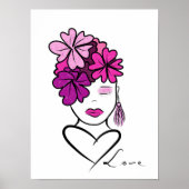Portret van vrouw poster (Voorkant)