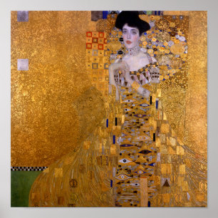 Portret van Vrouw schilderij door Gustav Klimt Poster