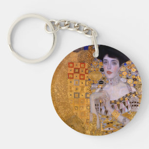 Portret van Vrouw schilderij door Gustav Klimt Sleutelhanger