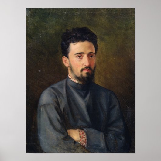 Portret van Vsevolod M. Garshin, 1878 Poster (Voorkant)