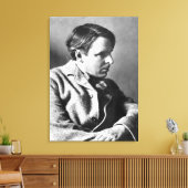 Portret van W.B. Yeats Canvas Afdruk (Insitu (Woonkamer))