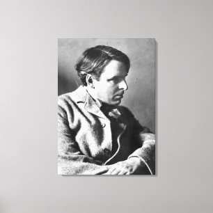 Portret van W.B. Yeats Canvas Afdruk