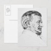 Portret van Wagner, 19e eeuw Briefkaart (Voorkant / Achterkant)