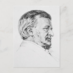 Portret van Wagner, 19e eeuw Briefkaart
