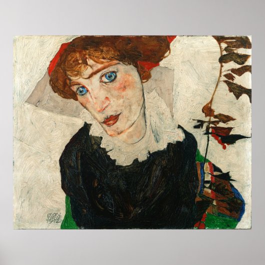 Portret van Wally Neuzil, Egon Schiele Poster (Voorkant)