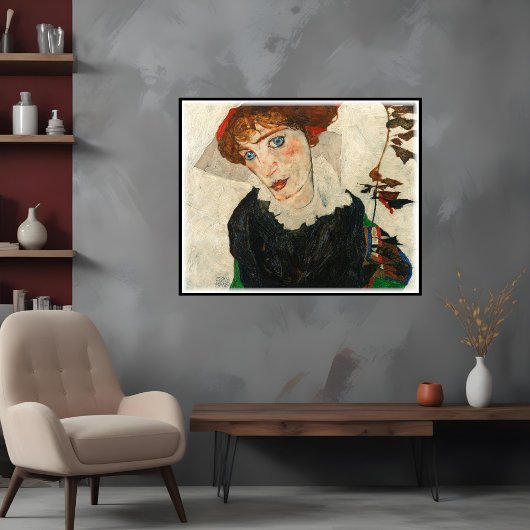 Portret van Wally Neuzil, Egon Schiele Poster