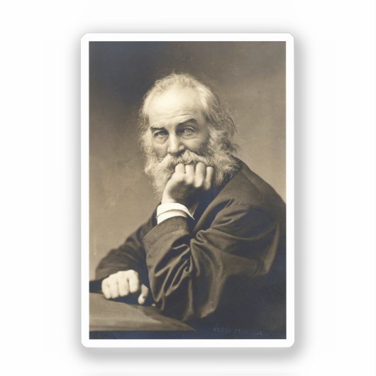 Portret van Walt Whitman (1869) Sticker (Voorkant)