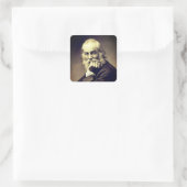 Portret van Walt Whitman (1869) Vierkante Sticker (Tas)