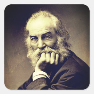 Portret van Walt Whitman (1869) Vierkante Sticker