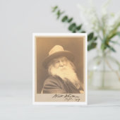  portret van Walt Whitman Briefkaart (Staand voorkant)