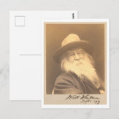  portret van Walt Whitman Briefkaart (Voorkant / Achterkant)
