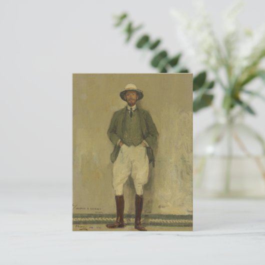 Portret van Walter B. Harris | Sir John Lavery Briefkaart (Staand voorkant)