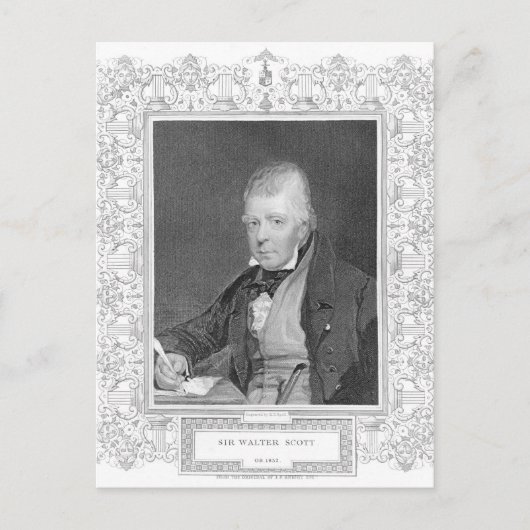 Portret van Walter Scott Briefkaart (Voorkant)