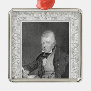 Portret van Walter Scott Metalen Ornament