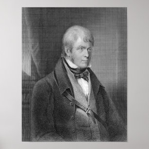 Portret van Walter Scott Poster