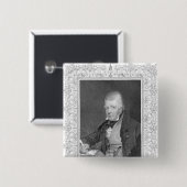 Portret van Walter Scott Vierkante Button 5,1 Cm (Voorkant /achterkant)