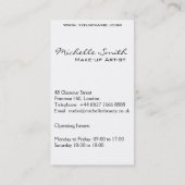 portret van waterverf vrouw maakt deel uit van art visitekaartje (Achterkant)