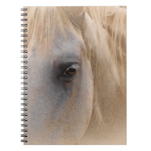 Portret van White Horse Notitieboek (Voorkant)