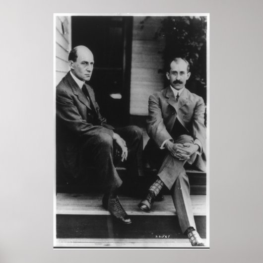 Portret van Wilbur Wright en Orville Wright Poster (Voorkant)