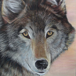 portret van wild met grijze wolf legpuzzel