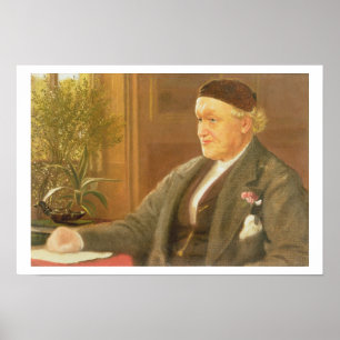 Portret van William Bell Scott (1811-90), 1886 (ol Poster