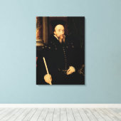Portret van William Cecil Canvas Afdruk (Insitu (Houten vloer))