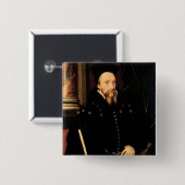 Portret van William Cecil Vierkante Button 5,1 Cm (Voorkant /achterkant)